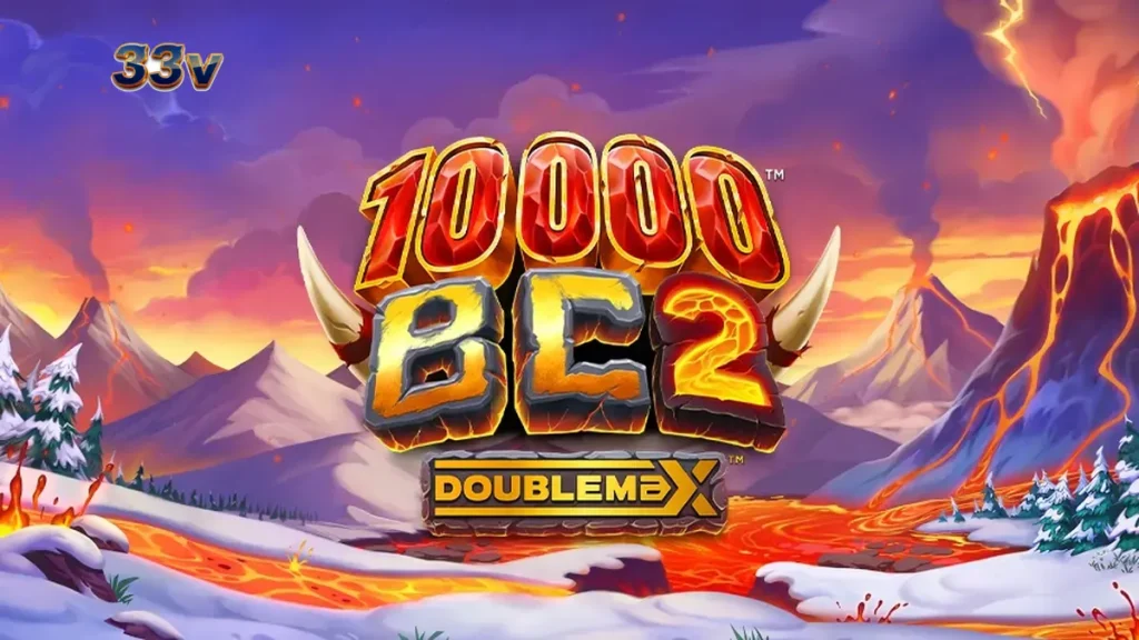 Tampilan visual slot 10000 BC DoubleMax 2 dengan tema prasejarah